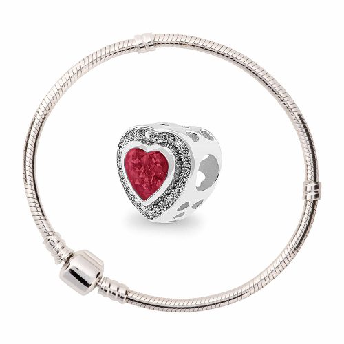 Memorial Ashes Charm Beads and Bracelet