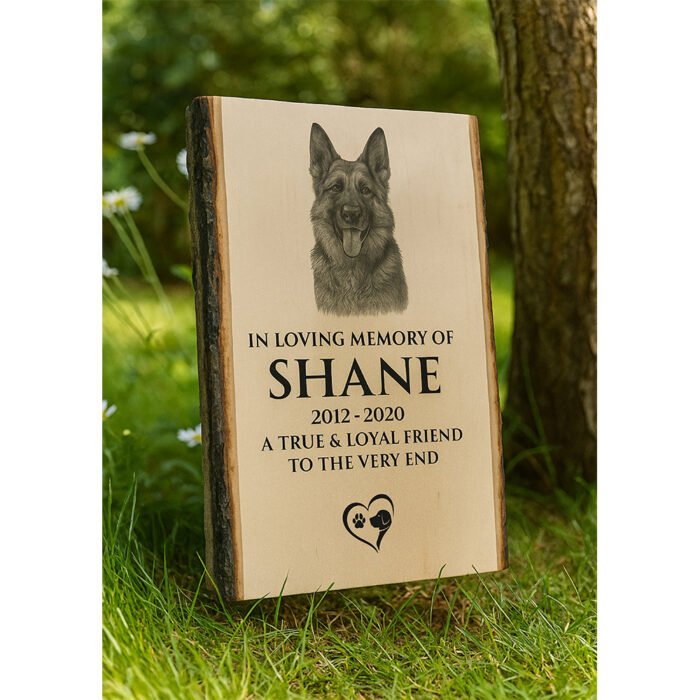 Bass Wood Bespoke Pet Memorial Portrait Plaque 33cm x 24cm - Image 3