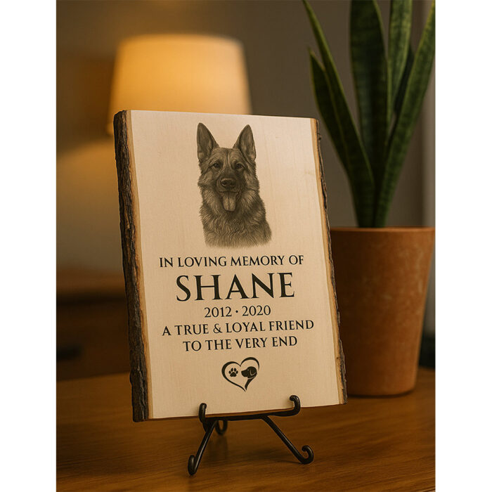 Bass Wood Bespoke Pet Memorial Portrait Plaque 33cm x 24cm